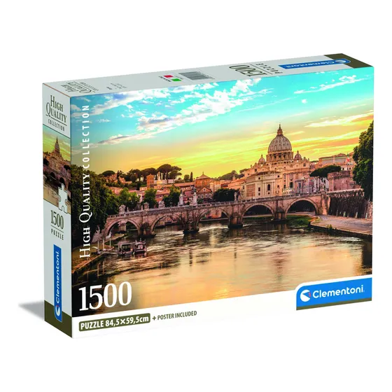 Rompecabezas Roma Y Vaticano 1500pz Clementoni Italia Puente