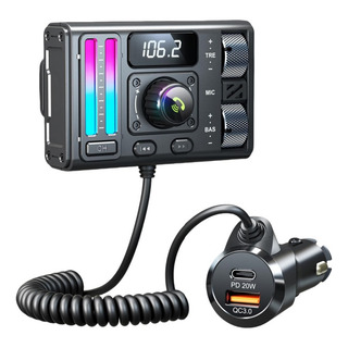 Transmisor Fm Bluetooth Para Auto Pd Carga Rápida Mp3 Aux Transmisor Fm Bluetooth Para Auto Pd Carga Rápida Mp3 Aux