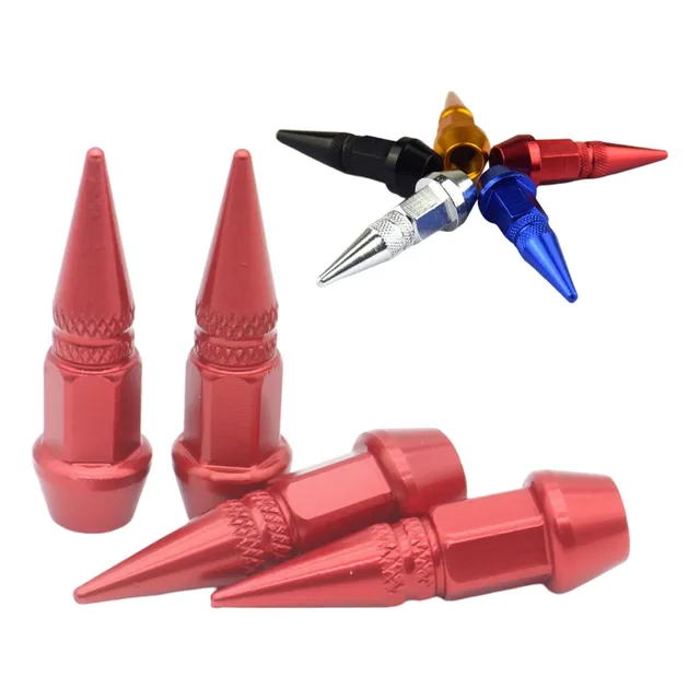 4pz Tapon Pivote Cubre Válvula Alumino 4.5cm Auto Moto Bici