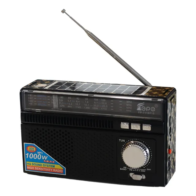Parlante Portatil Bluetooth Radio 3 Bandas Am Fm Sw Linterna