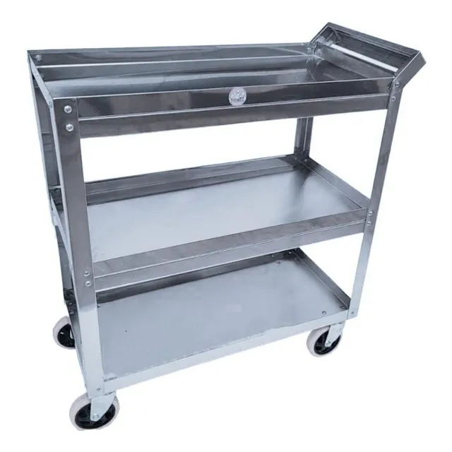 Carro De Servicio Gastronomico Polartik 3 Niveles 80 X 40 Cm