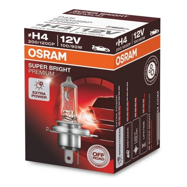 Bombillo Osram H4 Original 62204sbp 100/90w 12v P43t