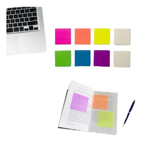 Posit Notas Adhesivas Traslucidas Cuadradas 250pcs 5 Colores