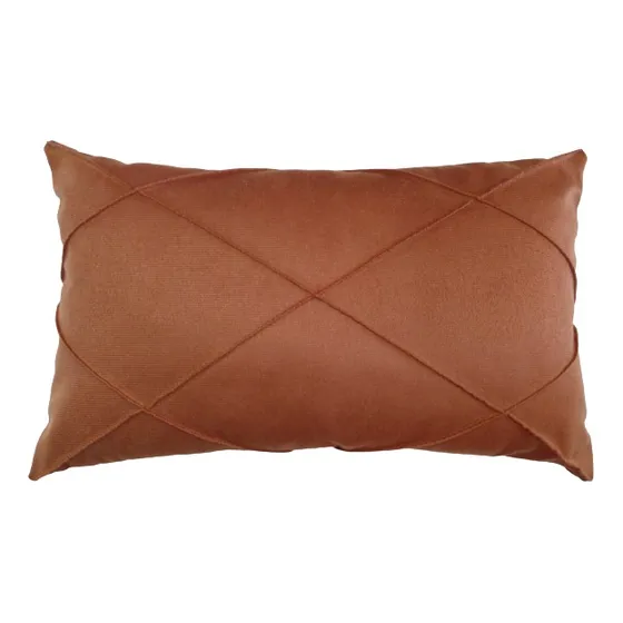 Capa De Almofada Retangular Baguete Suede Drapeada 30x50