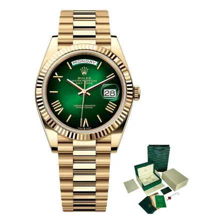 Relógio Rolex Day-date Verde Degradê Automático Base Eta3035