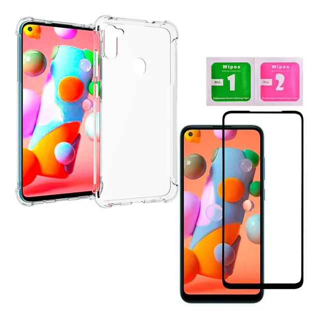 Capa Capinha + Película Vidro 3d Compatível Com Samsung A11
