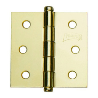Bisagra Cuadrada 3 74mm Laton Brillante Tornillos Phillips Bisagra Cuadrada 3 74mm Laton Brillante Tornillos Phillips