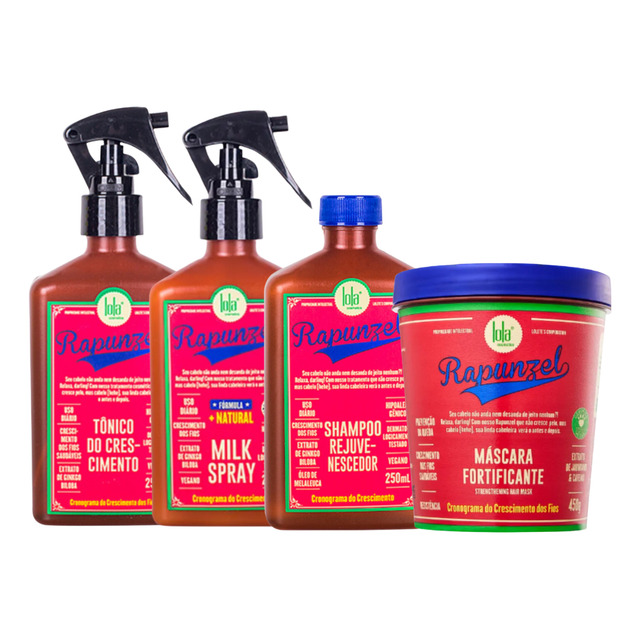 Lola Rapunzel Kit Completo 4 Produtos Estimula Crescimento (4 Produtos)