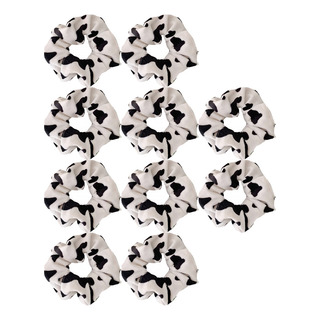 10 Unidades De Coleteros Para Niñas, Con Estampado De Vaca, 10 Unidades De Coleteros Para Niñas, Con Estampado De Vaca,