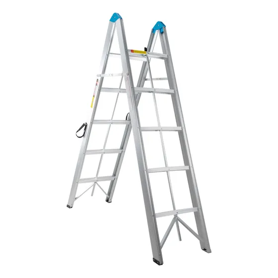 Escalera Plegable De Aluminio 5 Escalones Fold A Step Portátil Resistente Capacidad 150kg Tijera Antiderrapante