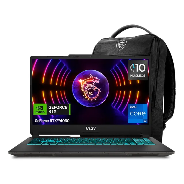 Laptop Msi Cyborg 15 A13vf I7 Rtx 4060 16 Gb + 512 Gb Ssd Negro