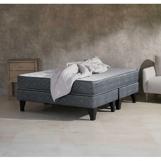 Cama Celta 2 Plazas Base Dividida + Colchón