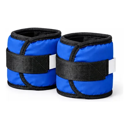 Par Kit 2 Caneleiras 500g Tornozeleira Academia Treino Casa Azul