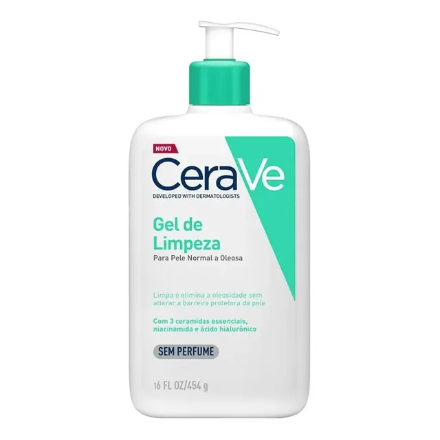 Gel De Limpeza Facial Para Pele Normal A Oleosa 454g Cerave