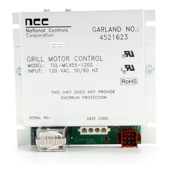Garland 4521623 Control De Velocidad Del Motor Rohs Para
