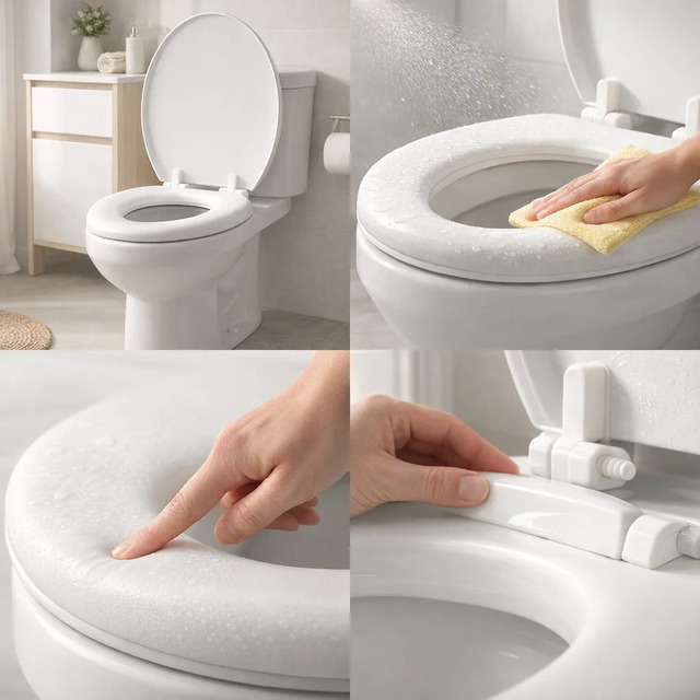 Assento Sanitário Almofadado Com Tampa De Vaso Banheiro Oval Branco
