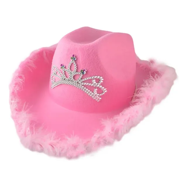 Sombrero De Vaquera Rosado Fiestas Temáticas 
