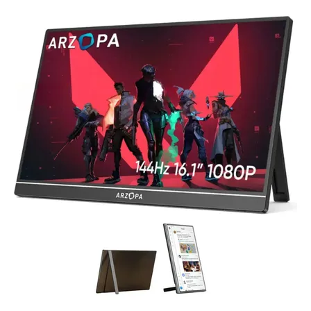 Monitor Portátil Arzopa Z1fc 16.1 FHD 144Hz — preto