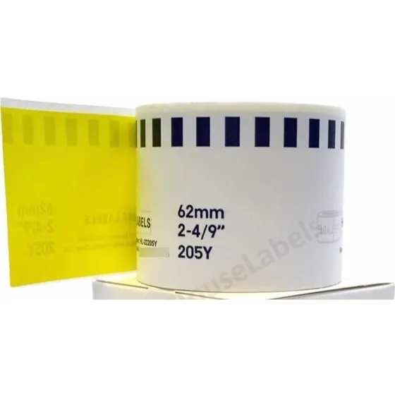 Rollos Etiquetas Termica Brother Dk2205 Colór Amarillo