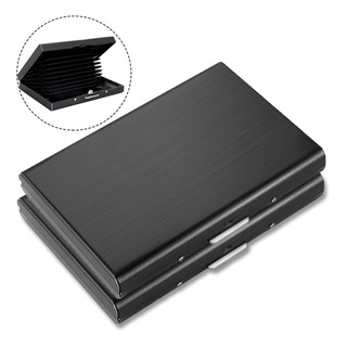 Tarjetero De Acero Inoxidable Mejorado 2 Piezas Negro Tarjetero De Acero Inoxidable Mejorado 2 Piezas Negro