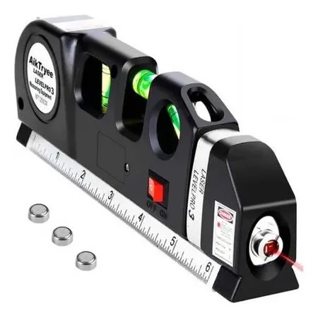 Cinta Métrica Negro LV PRO25 Regla Nivel Láser Horizontal Level Pro 3 Modos