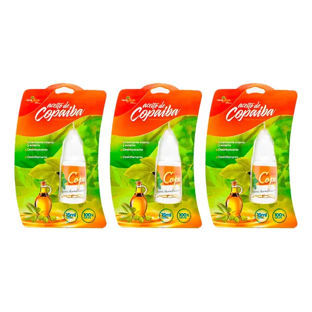 Aceite De Copaiba 15ml Cicatrizante Desinflamante X 3 Unid,