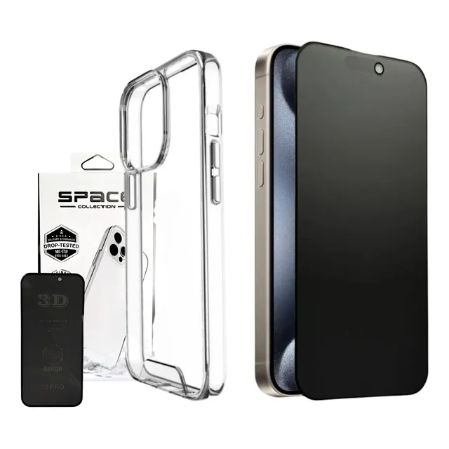Capa Capinha + Película Privacy Para iPhone 16 Ao 16 Pro Max