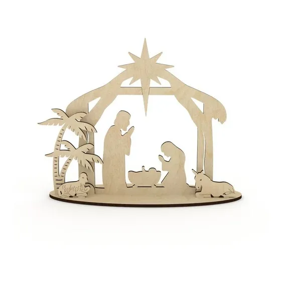 Pesebre Nacimiento De Navidad De Madera Decoracion