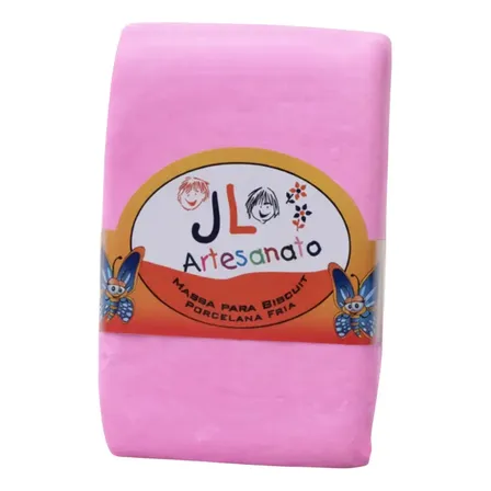 Biscuit Jl Massa Para Artesanato 500g Rosa