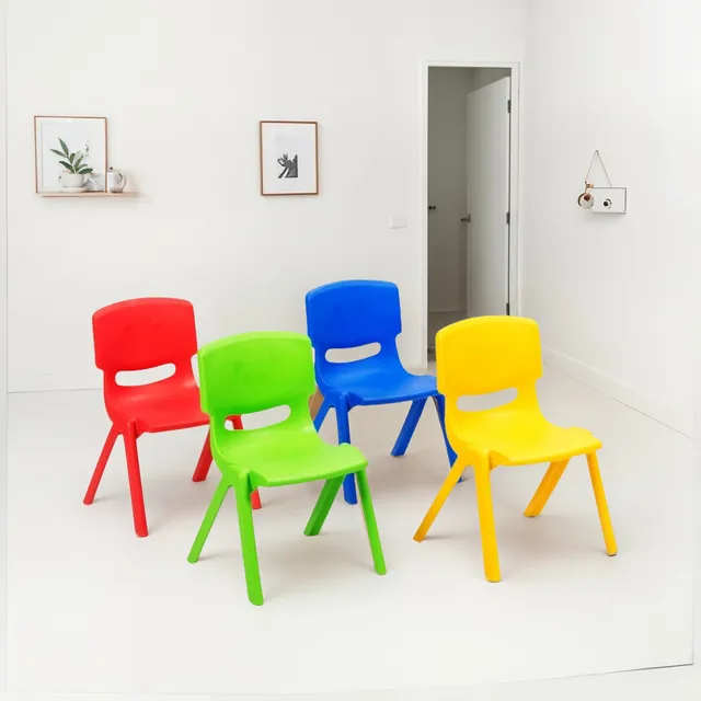 Sillas Plasticas Pack De 4 Para Niños Colores