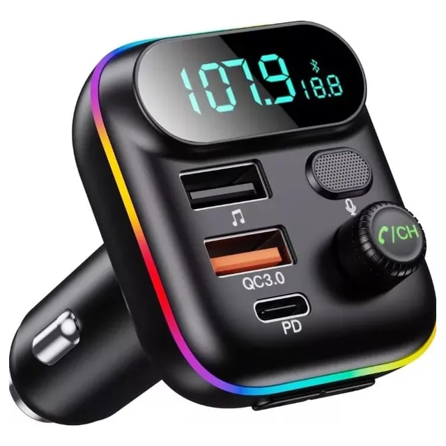 Transmisor Fm Cargador Usb Reproductor Mp3 Handsfree Auto
