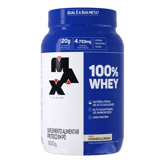 Pote 100% Whey Protein Concentrado 900g - Max Titanium 