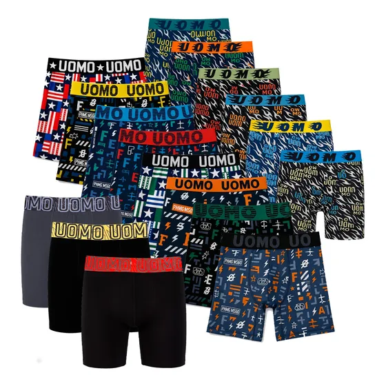 Pack 3 Boxer Largos Masculinos Algodon Surtidos Calidad Otec
