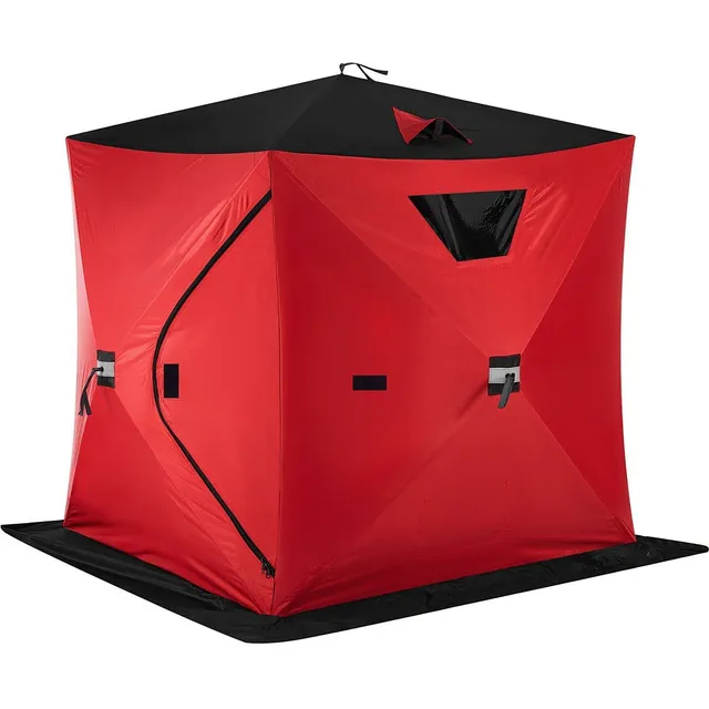 Refugio Pesca Hielo Para 2 Persona Tela Oxford 300d Rojo