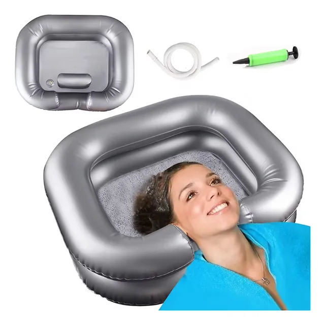 Cuenco De Champú Inflable Portátil Lavabo Plegable
