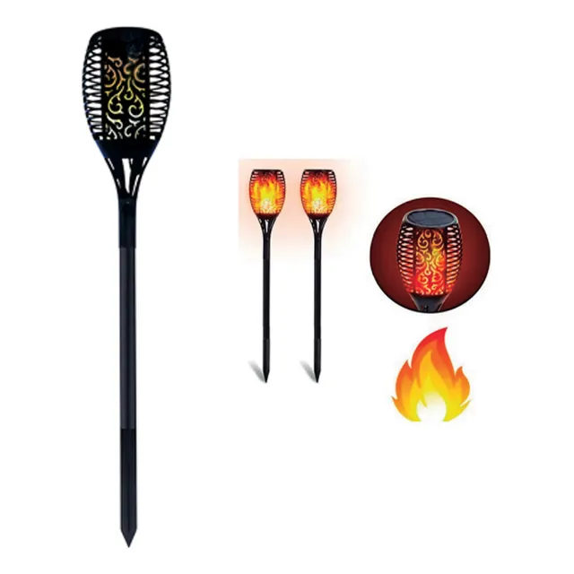 Estaca Led Solar Jardin Tipo Antorcha Llama Deco Tbcin