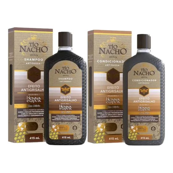 Kit Shampoo E Cond Efeito Antigrisalho Tio Nacho 415ml