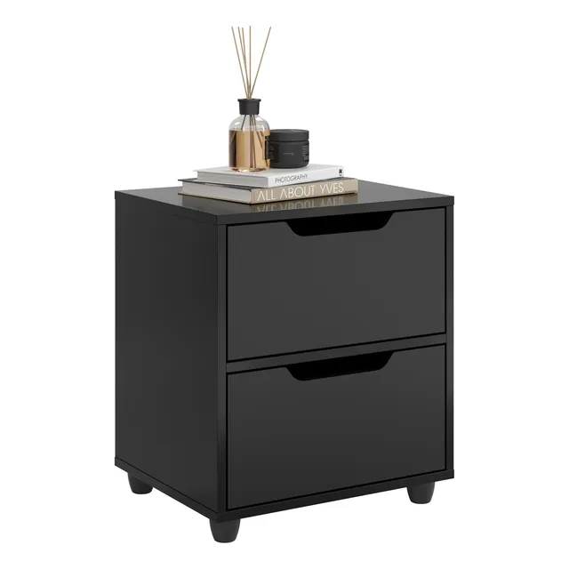 Mesa De Cabeceira Com 2 Gavetas Moderna Móveis
