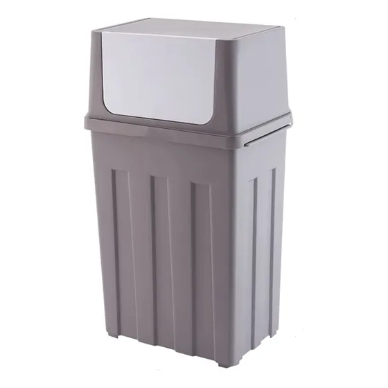 Bote Basura Cocina Tapa Abatible Rectangular Plastico Para