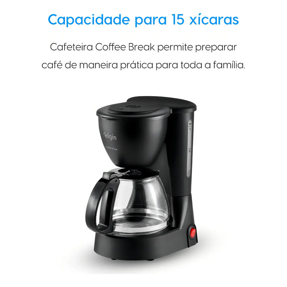 Cafeteira Elétrica 15 Xícaras Elgin Coffee Break Preta