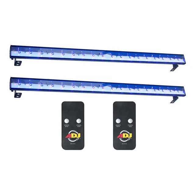 2 American Dj Eco Uv Bar Plus Ir Pro Led Negro Luz Lavado