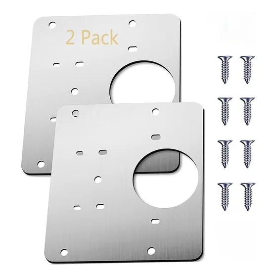 4 × De Bisagras Placa Fija De Bisagra De Acero Inoxida