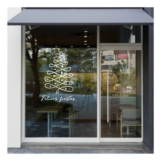 Vinilos Decorativos Vidrieras Navidad Fiestas Año Nuevo