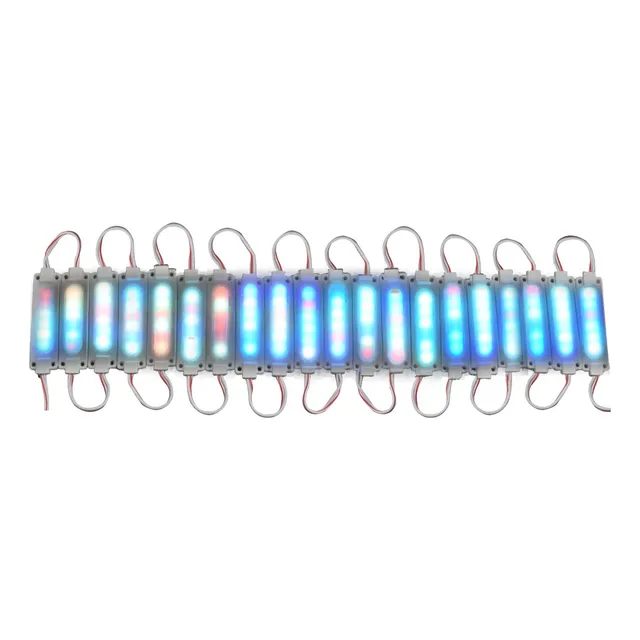 Tira 20 Módulos 6 Led 5730 Tipo Chip 7 Colores Rgb