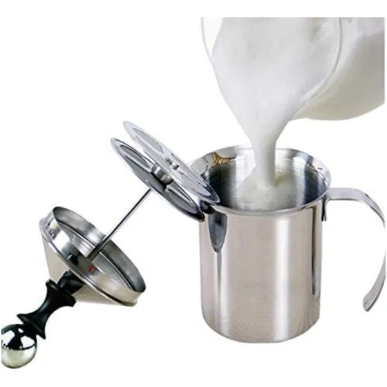 Jarrón Inoxidable Espumador Leche Barista Café Batidor 800ml