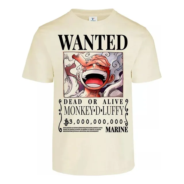 Poloone Piece Cartel Wanted Monkey D Luffyalgodón 