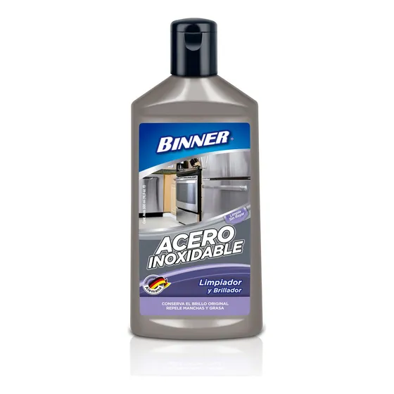 Limpiador Y Brillador Acero Inoxidable Binner 500 Ml