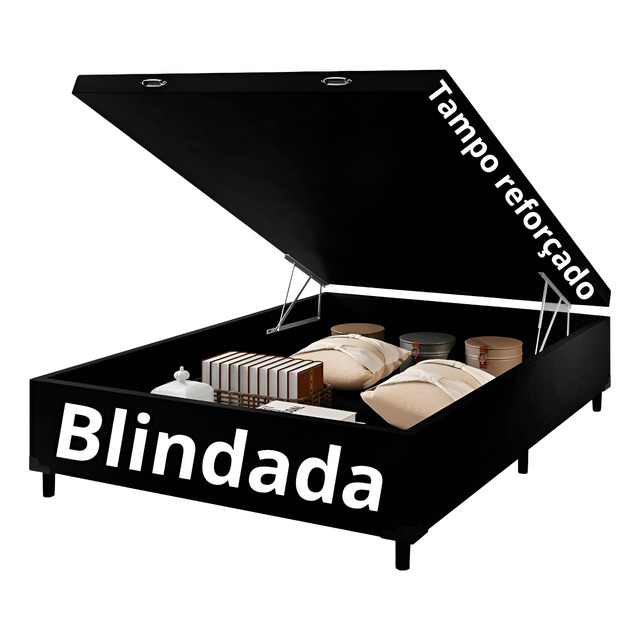 Cama Box Bau Casal Premium ( Blindada ) Super Reforçada Cama Box Bau Casal Premium ( Blindada ) Super Reforçada