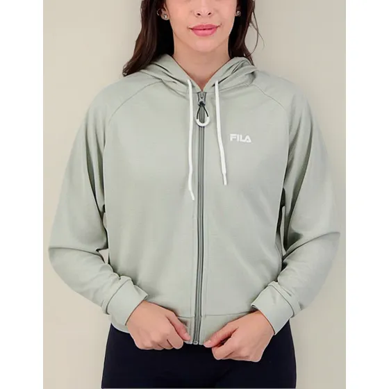 Campera Fila Flow Mujer Deportiva Con Capucha 2 Bolsillos