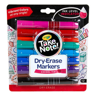 Marcadores Crayola Take Note 12ct Punta Chisel Secado Marcadores Crayola Take Note 12ct Punta Chisel Secado